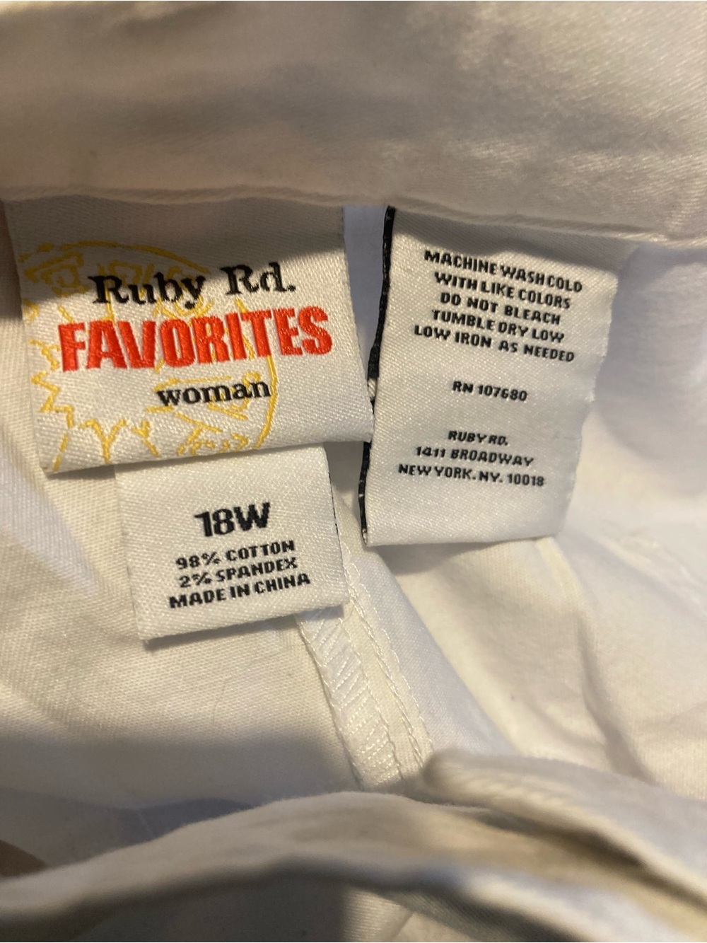 Ruby Rd. White Women's Pants with Branded Label - Picture 10 of 10